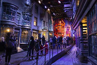 London, UK; October 23, 2013; Warner Bros Studios London tour, with the sets and original material of the Harry Potter movies
