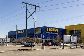 RICHMOND, CANADA - March 4, 2019: IKEA Building with the blue sky
