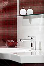 Composition in modern bathroom interior