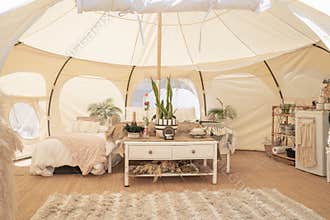 Glamping tent and set up at Mount Maunganui