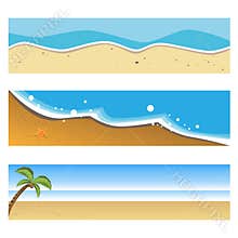 Summer beach banners