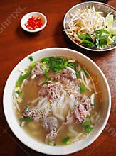 Vietnamese street food beef noodles