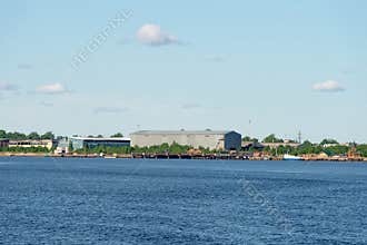 View of the industrial part of the village of Rabocheostrovsk, Kem