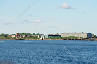 View of the industrial part of the village of Rabocheostrovsk, Kem.