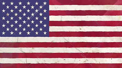 Stop motion of drawn grunge USA flag cartoon animation seamless loop - new quality national patriotic colorful symbol