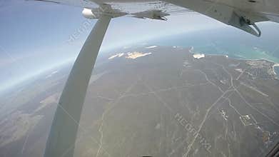 Dunes vegetation and beach aerial