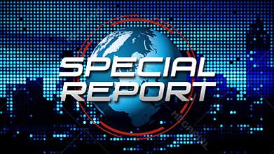 Special Report News Broadcast Animated Graphic, Blue