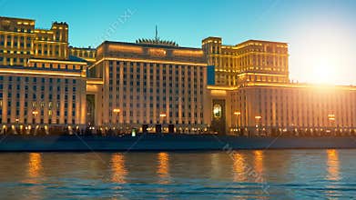 MOSCOW, RUSSIA - CIRCA AUGUST/2017: Main Building of the Ministry of Defense