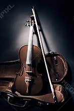 Violin bow with case classical music instruments
