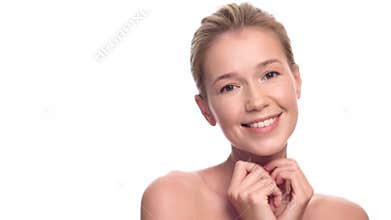 Beautiful middle age woman with perfect skin