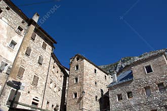 The town of Casso, in the Belluno area, famous for the Vajont tragedy