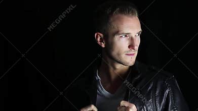 Handsome blond vampire before his transformation