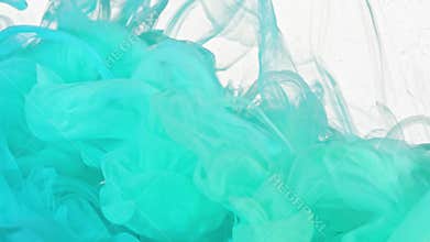 Turquoise and Blue Ink in Water