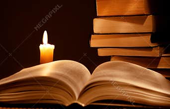Books and candle