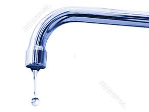 Faucet and water drop