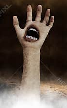 Surreal Halloween Hand Wallpaper Background