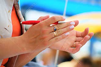 Woman Clapping Applause