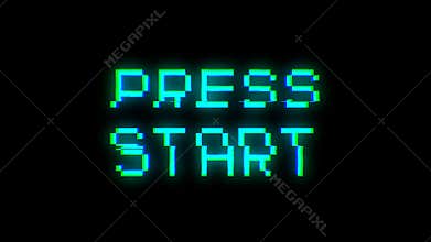 Press start text with bad signal
