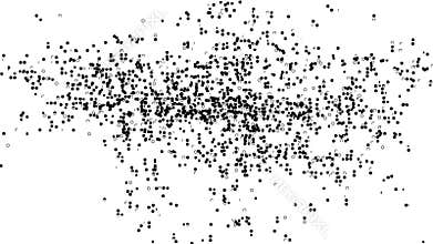 World map from circle formation, alpha channel