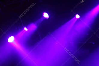 Colorful lights in a stage