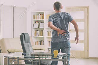 Man suffering from low back pain