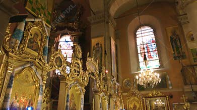 Assumption church interior, Lviv.