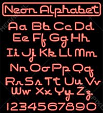 Neon Script Alphabet/eps