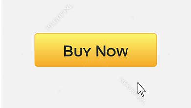 Buy now web interface button clicked with mouse cursor, different color choice