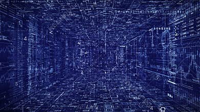 Blue.Techno Cyberspace HUD intro.