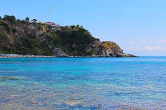 Beautiful azure sea of Sicily, Italy