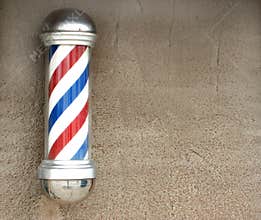 Barber's pole with space for text