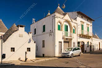 Pagano square. Alberobello. Apulia. Italy
