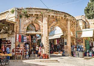 Shopping mall in the old part of Jerusalem, Israel