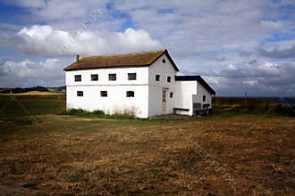 Farm house isolated field