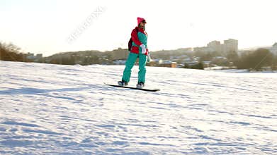Video of snow ski slopes, lift lines and valley of Park in the Wasatch . Sunny day with families on skis and snowboards