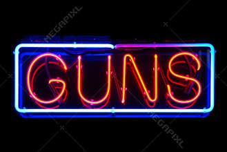 Guns Neon Sign