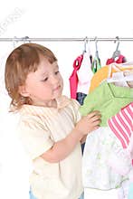 Child in the clothes shop
