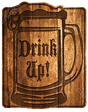 Beer Drink Up Sign