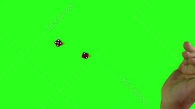 Two rolls of the dice with both combinations of 7