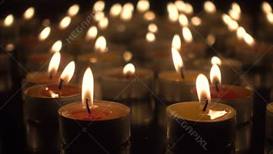 Burning candles in the dark - Cinemagraph