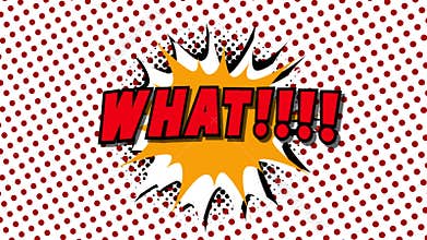 WHAT - word speech balloons comic style animation