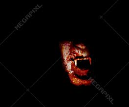 Bloody vampire face