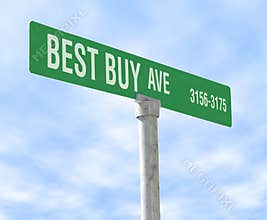 Best Buy Themed Street Sign