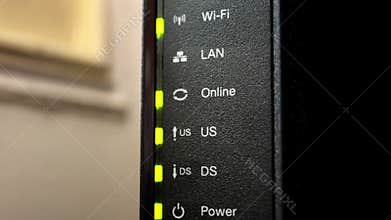 Blinking Internet modem