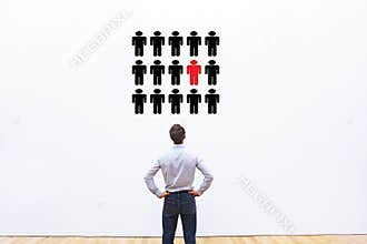 Leadership, employment or career business concept, human resources management