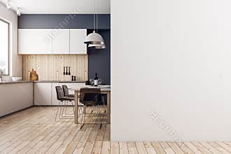 Modern kitchen with copyspace