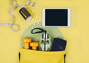 Fitness abstract healthy lifestyle concept.