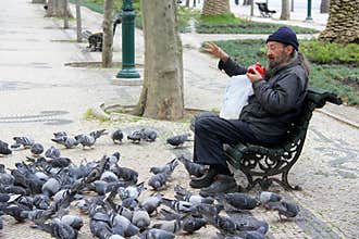 Homeless man on the streets.