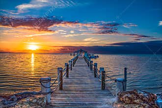 Florida Keys Islamorada Fishing Boat Sunrise