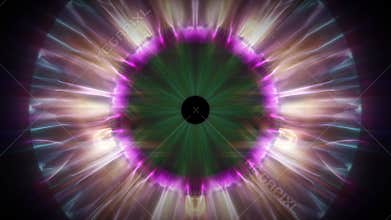 Eeris // 1080p Colorful Eye-like Kaleidoscopic Video Background Loop